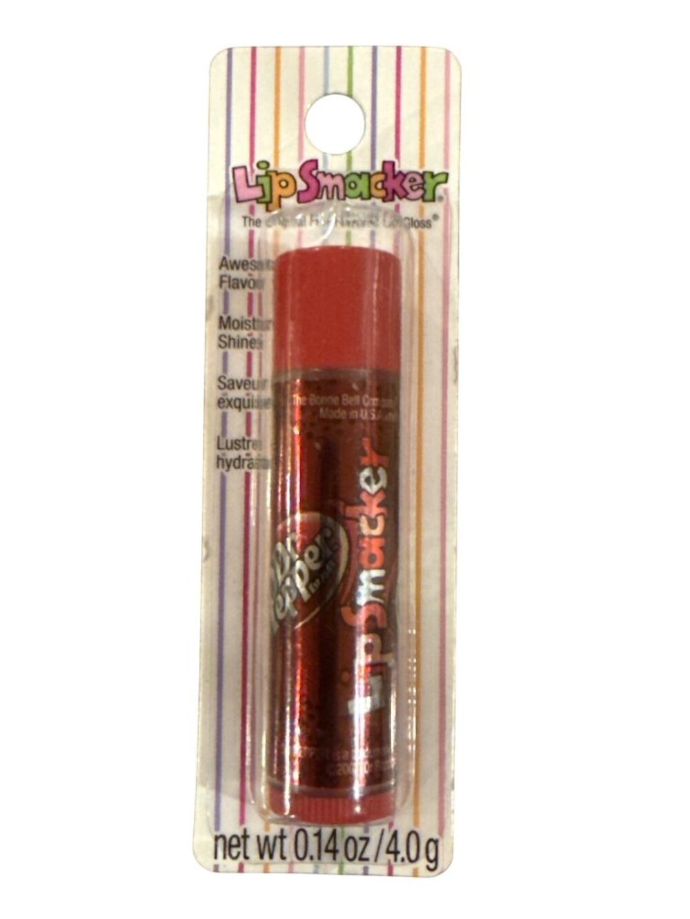 2009 Vintage Bonne Bell/Lip Smacker DR. PEPPER Soda Balm BUBBLE FONT Rare Card!